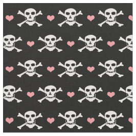 Tela de calavera y de modas del corazón - Piratas