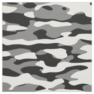 Tela de camo negro, blanco y gris