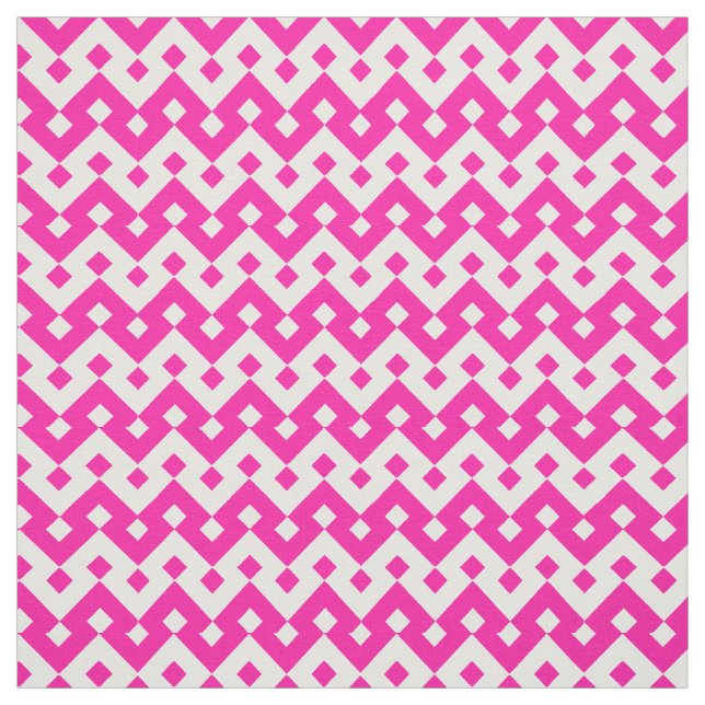 Tela de Chevrons rosa y blanco negrita geométrica (Retal)