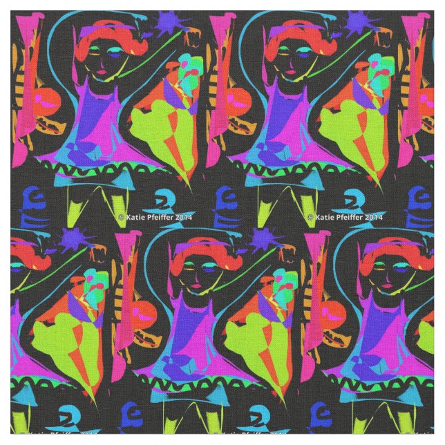 Tela de chica de baile Pop Art (De cerca)