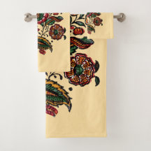 Tela de chintz de algodón indio vintage
