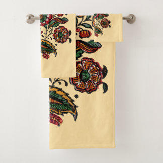 Tela de chintz de algodón indio vintage