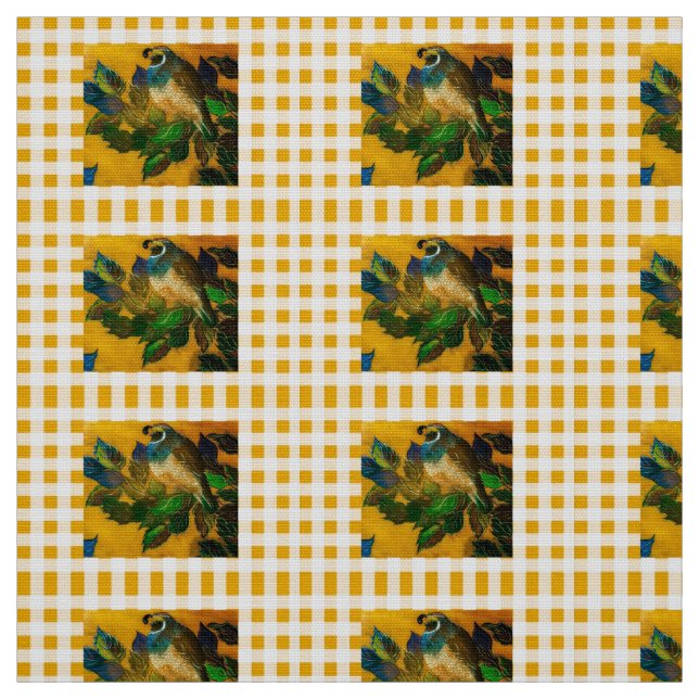 Tela de codorniz de verificación amarilla (Retal)