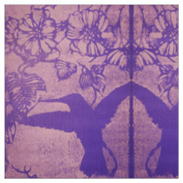 Tela de colibríes de lavanda desvaída