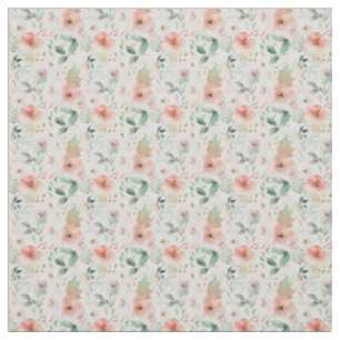 Tela de color de agua Floral suave Tela romántica