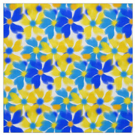 Tela de color de agua moderna de flores amarillas 