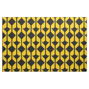 Tela de color negro y amarillo-oro con patrones ab