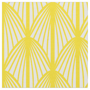 Tela de Conchas Art Déco Amarillo Dorado Estampado