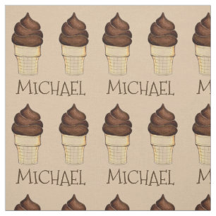 Tela de cono de crema de helado de chocolate perso