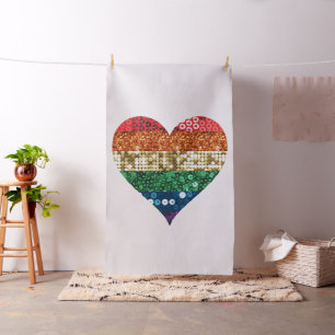 tela de corazón lgbt arco iris