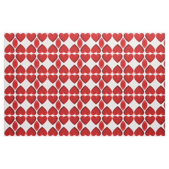 Tela de corazón rojo (Yarda)