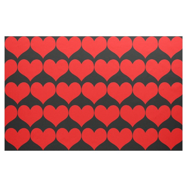 Tela de corazón rojo ("Cuarto gordo" (fat quarter))