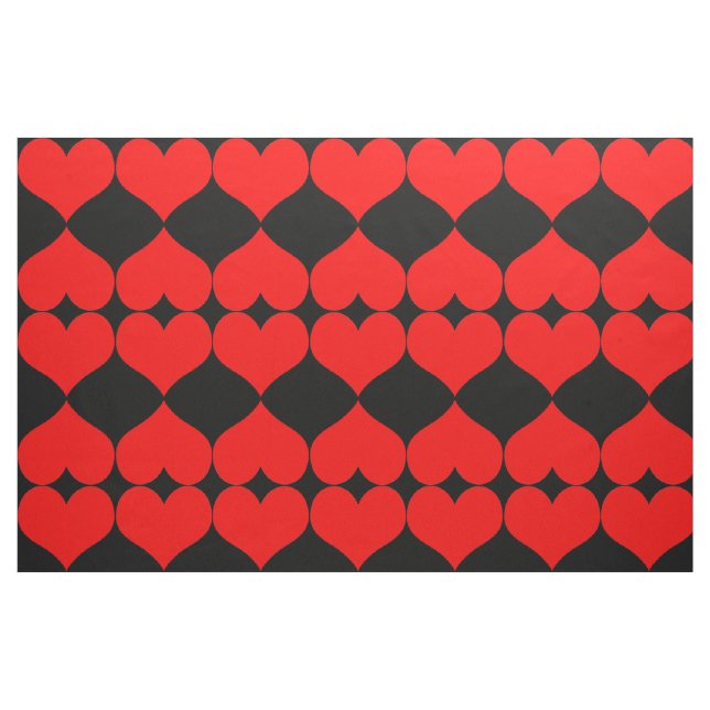 Tela de corazón rojo ("Cuarto gordo" (fat quarter))