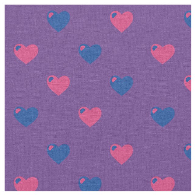Tela de Corazones Orgullo Bisexual (De cerca)