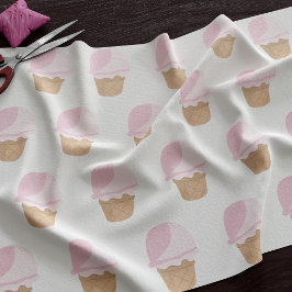 Tela de crema de helado de fresa rosada cúpula tel