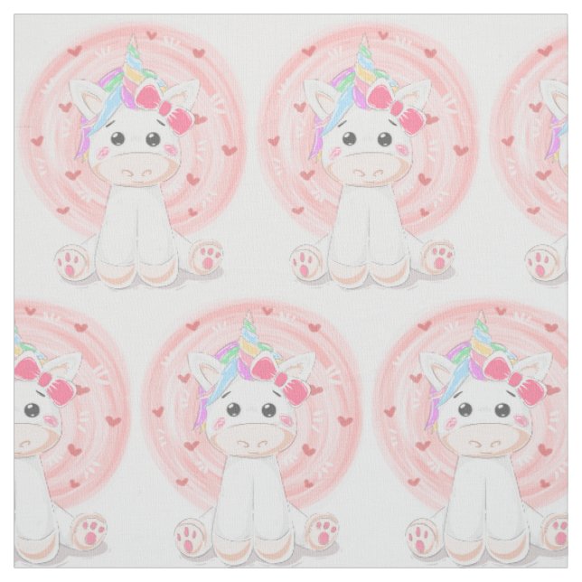 Tela de Cuento de Hadas Caprichoso Unicornios Unic (Retal)
