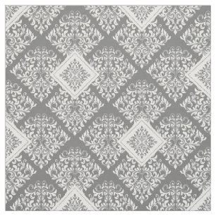 tela de Damasco gris blanco barroco ornamental