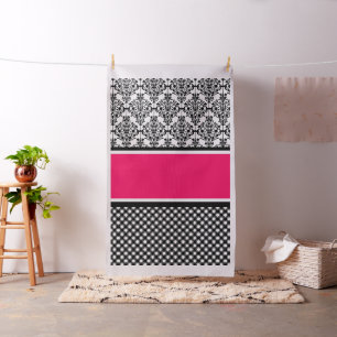 tela de damasco rosa caliente