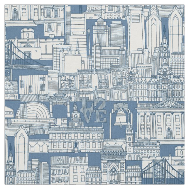 tela de denim cobalto de Filadelfia (Retal)
