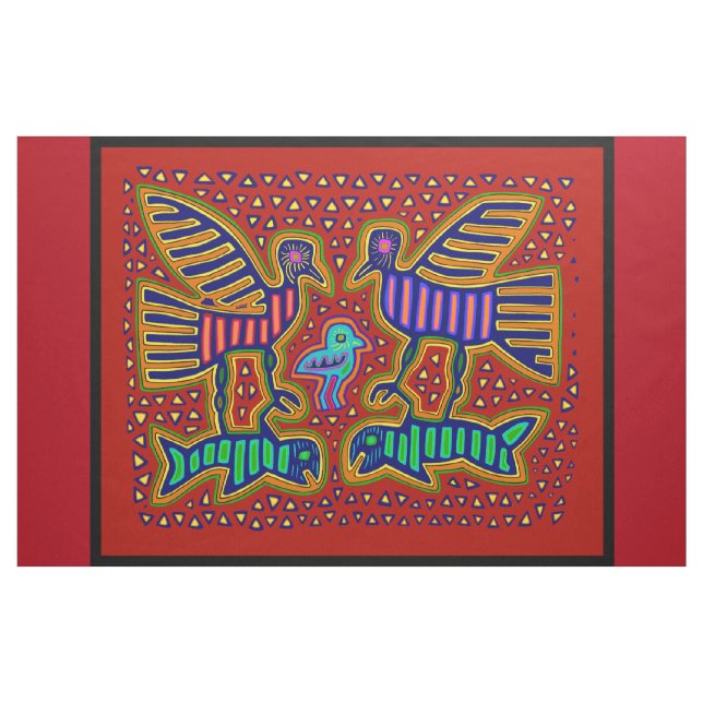 Tela de diseñador Kuna Mola de la isla de San Blas (Yarda)