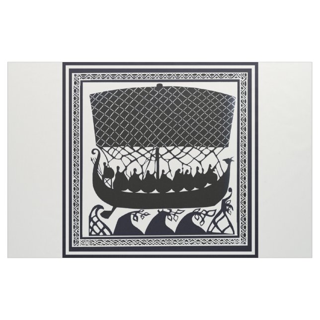 Tela de diseñador náutico vikinga (Yarda)