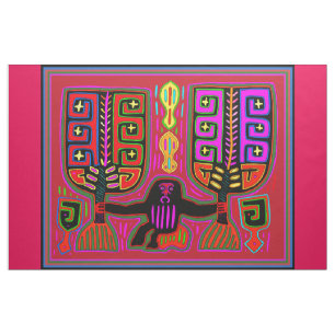 Tela de diseñador tribal india de San Blas
