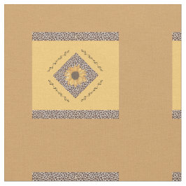 Tela de diseño de impresión amarilla y tigre