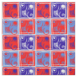 Tela de diseño rojo, blanco y azul por serenidad