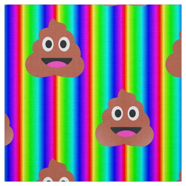 tela de emoji de caca de arco iris (Retal)