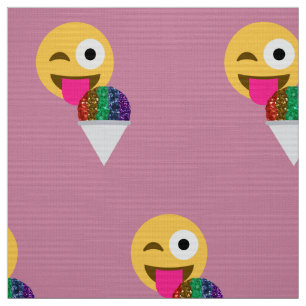 tela de emoji de guiño purpurina