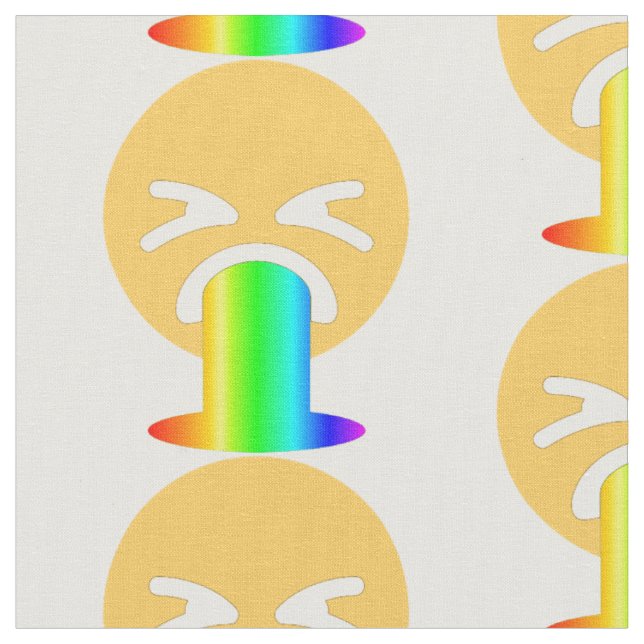 tela de emoji de puke de arco iris (De cerca)