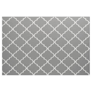 Tela de encargo gris y blanca de Quatrefoil