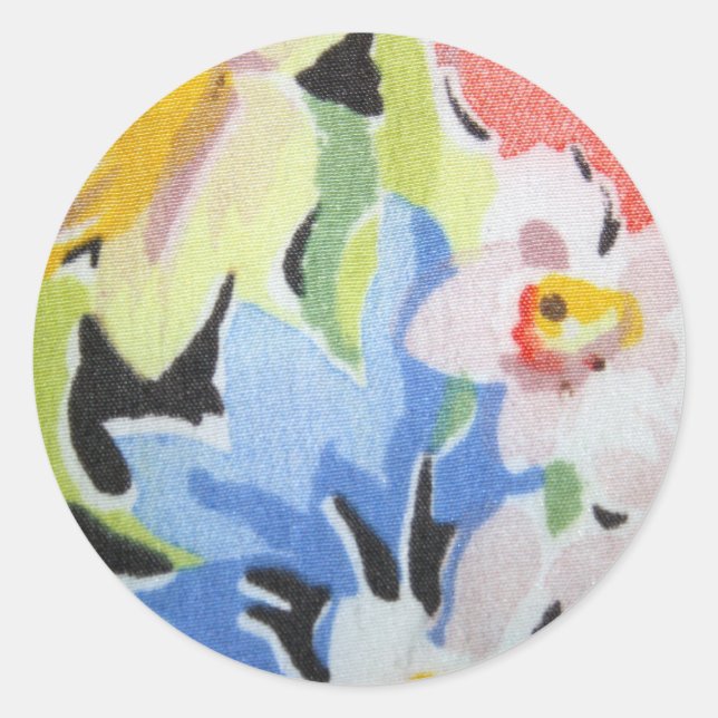 Tela de época en Pegatinas de patrones de flores (Anverso)