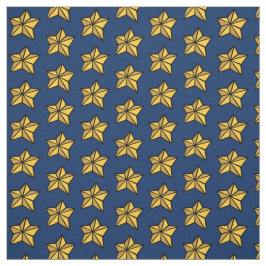 Tela de Estrella Náutica Azul Marino Amarillo por 