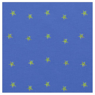 Tela de estrellas azules y amarillas