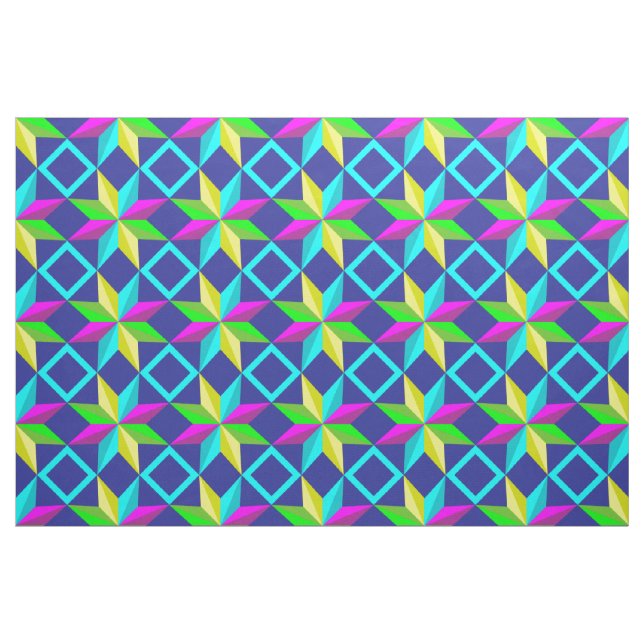 tela de estrellas de neón ("Cuarto gordo" (fat quarter))