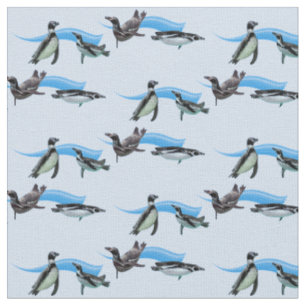 Tela de fiesta en la piscina de pingüinos (azul cl