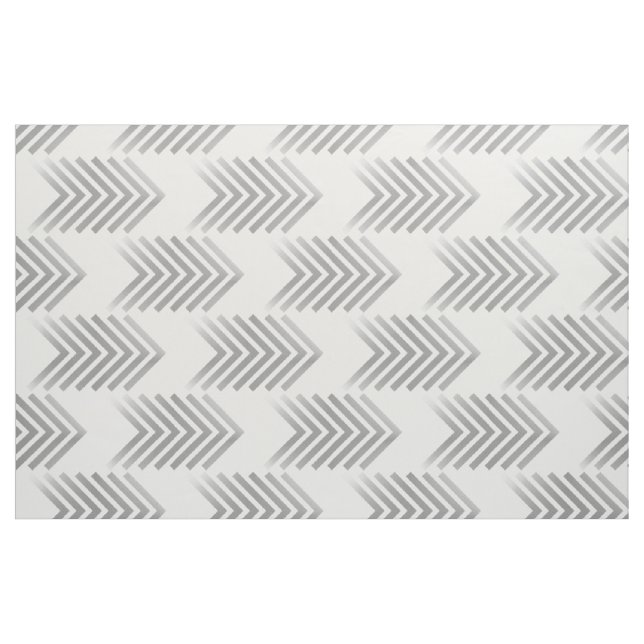 Tela de flecha tribal gris blanca ("Cuarto gordo" (fat quarter))
