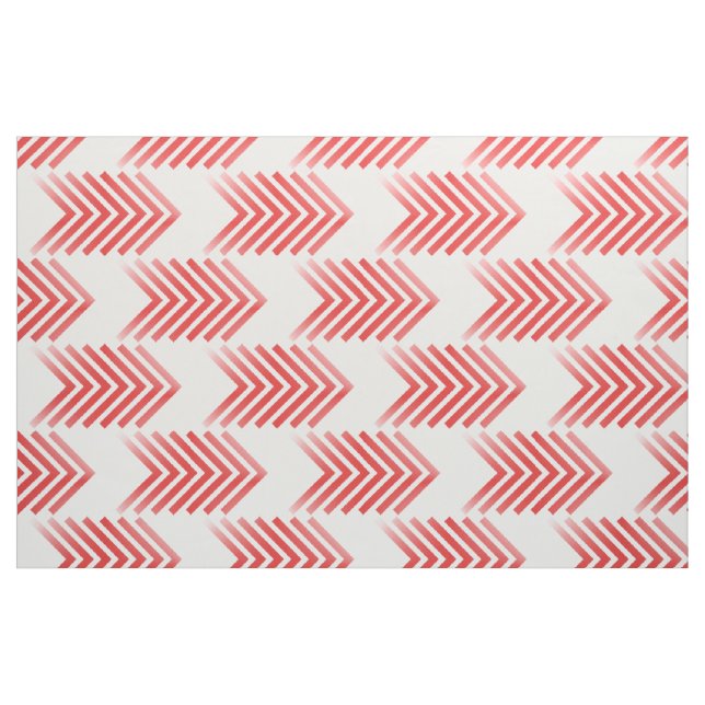 Tela de flecha tribal roja blanca ("Cuarto gordo" (fat quarter))