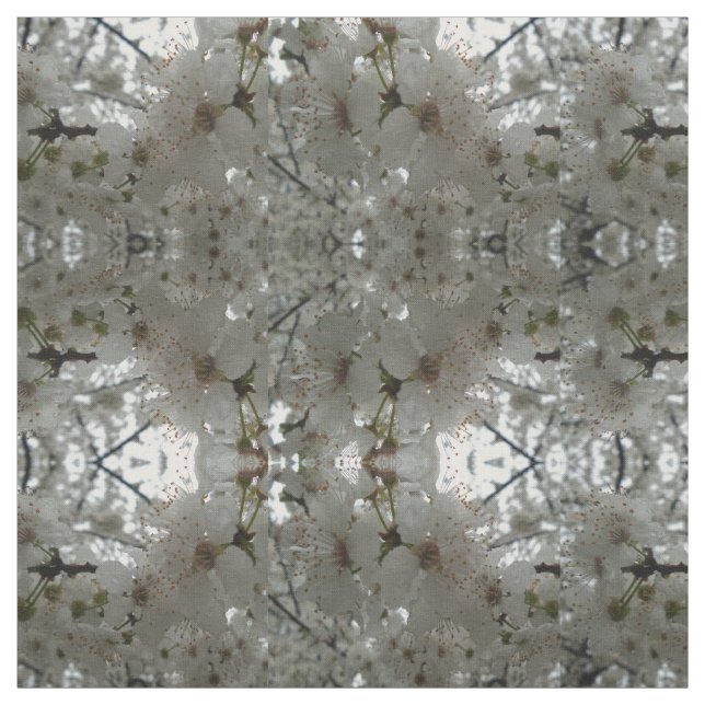 Tela de flor de ciruela blanca (Retal)