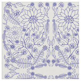Tela de flor de Doodle Azul