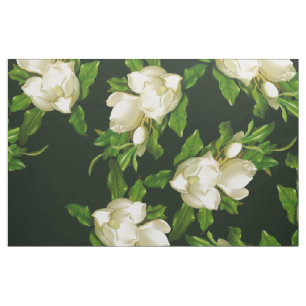 Tela de flor de magnolia gigante en cabeza