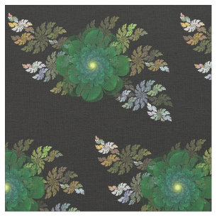 Tela de flor verde fractal