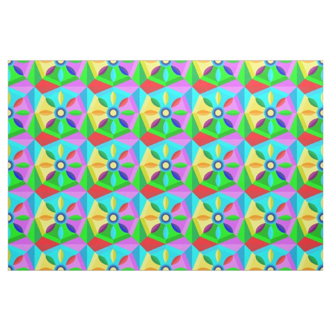 tela de flores de estrella clásica ("Cuarto gordo" (fat quarter))