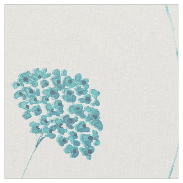 Tela de flores turquesa (De cerca)