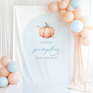 Tela de fondo de arco para baby shower de calabaza