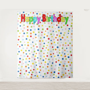 Tela de fondo de fotografía de cumpleaños con conf