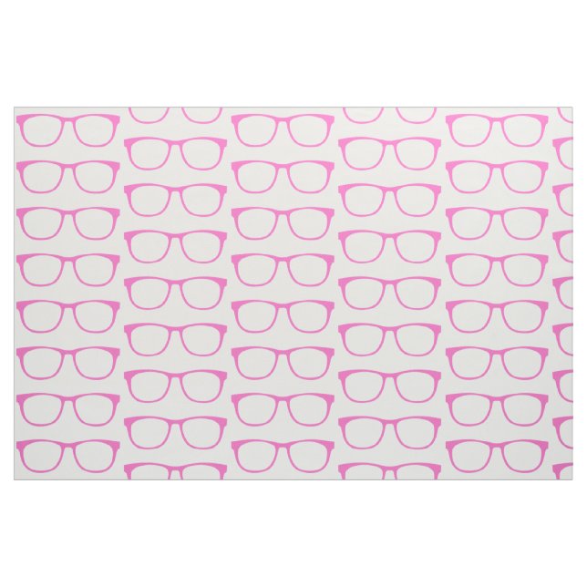 Tela De Gafas Geek De Hipster Rosa ("Cuarto gordo" (fat quarter))