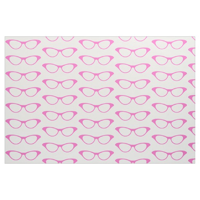 Tela de gafas rosadas de gafas geek ("Cuarto gordo" (fat quarter))