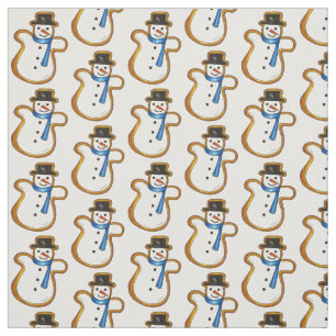 Tela de gallina de nieve Snowman con crema de azúc